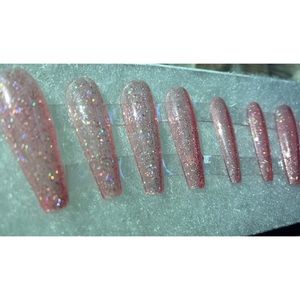 Jelly press on nails glitter